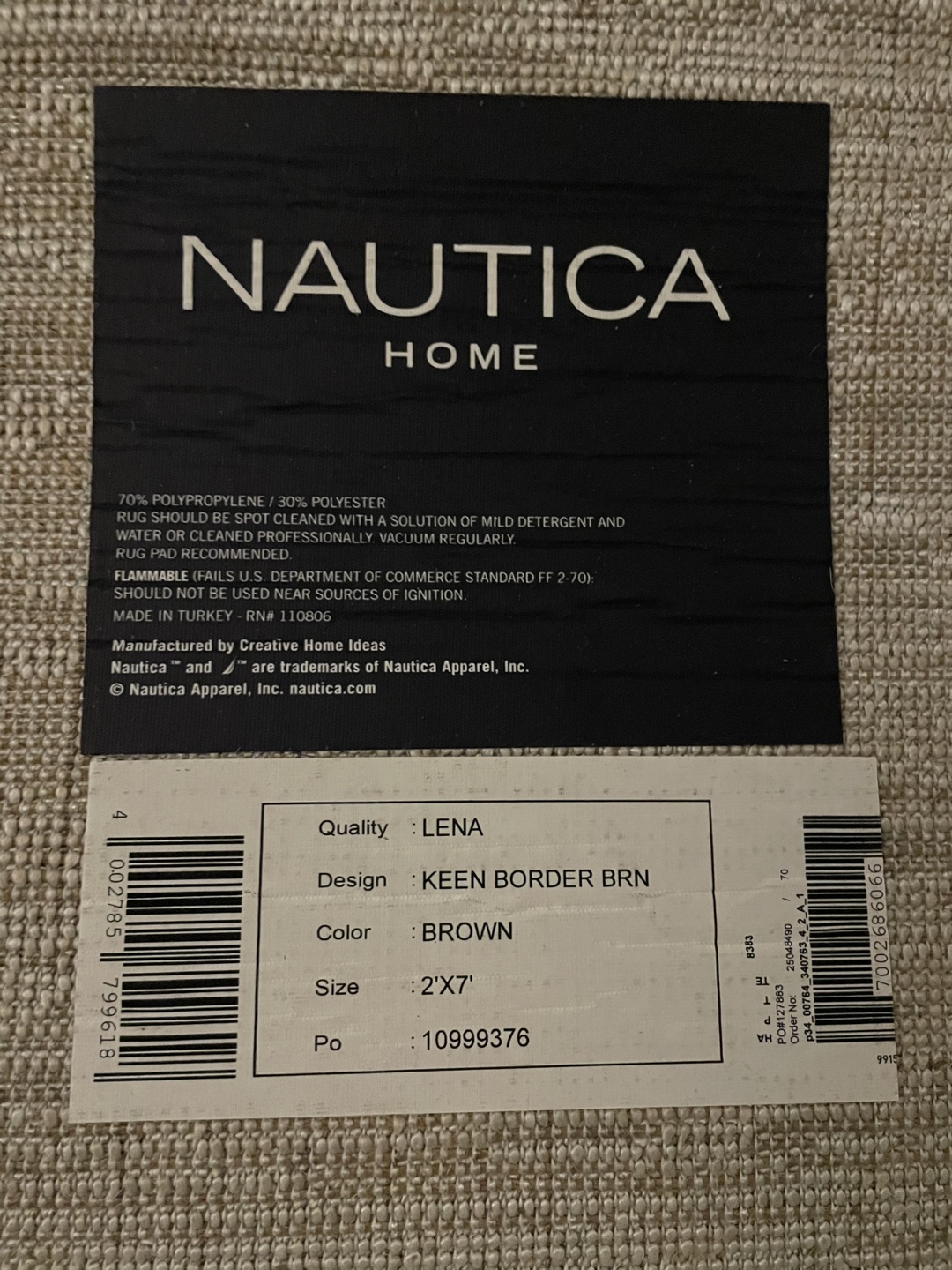Nautica Home Lena Rug 2x7 Brown - photo 2