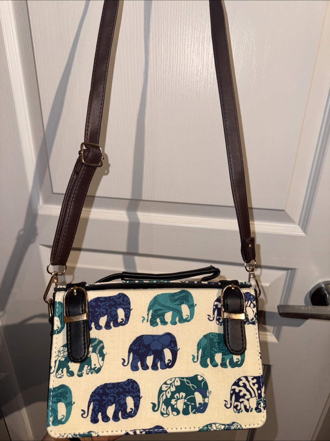Elephant Print Crossbody Bag
