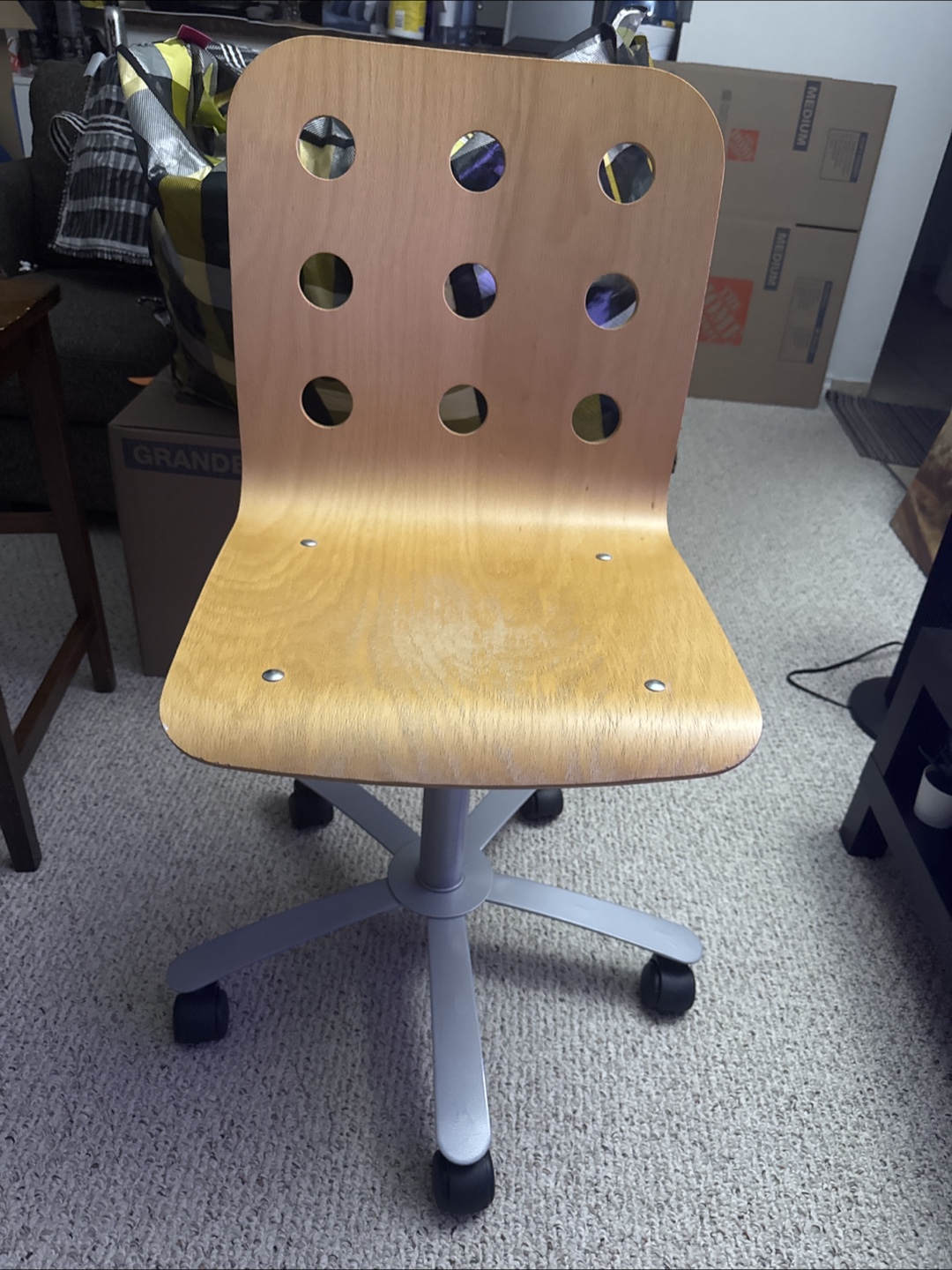 Wooden Office Chair with Wheels - photo 2
