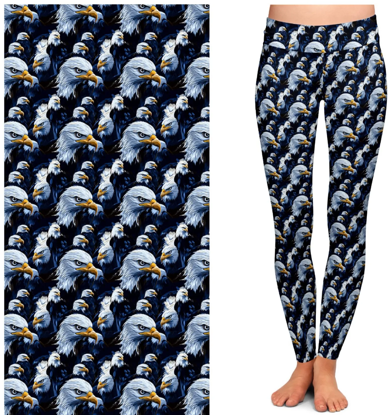 Digital Print Bald Eagle Leggings w/Pockets image indicator(4)