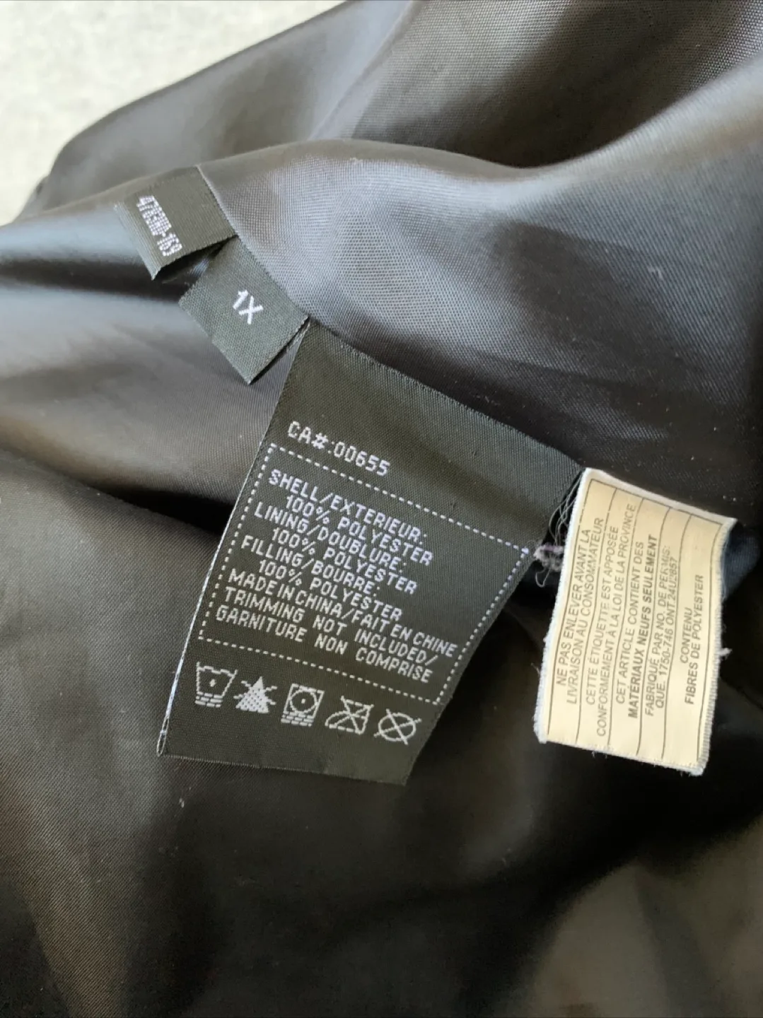 Women's Black Quilted Jacket - Size 1X image indicator(3)