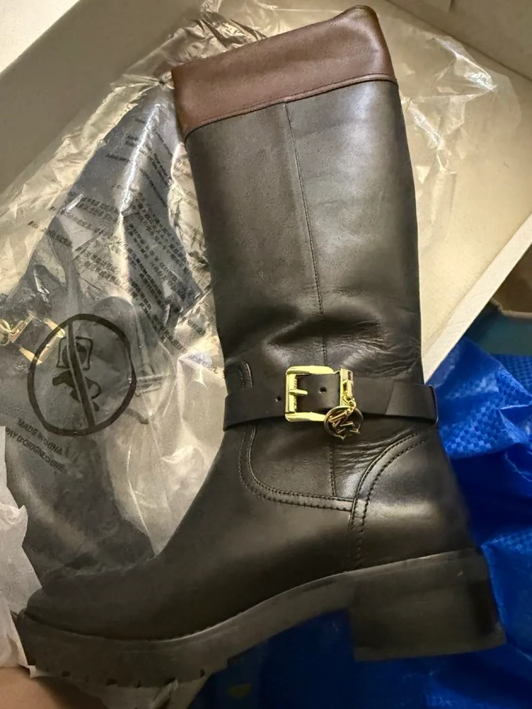 Michael Kors Shiloh Leather Boots - Size 6M thumbnail