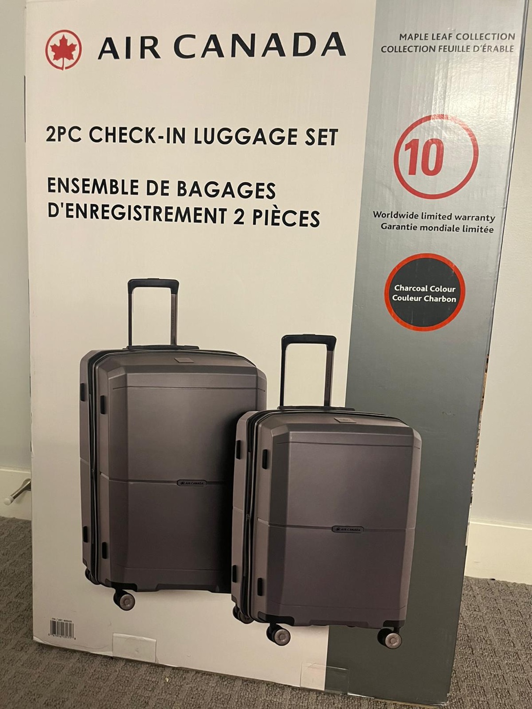 Air Canada Maple Leaf Collection 2-Piece Luggage Set - Charcoal - photo 3