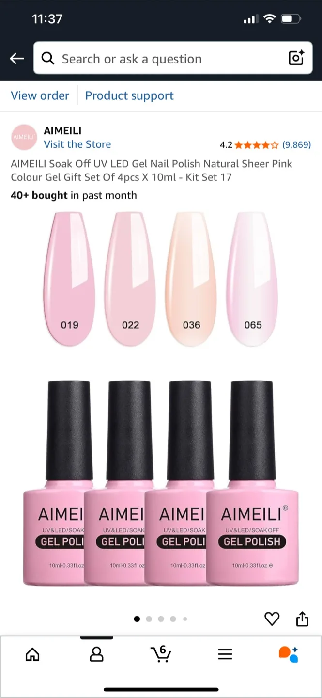 UV LED Gel Nail Dryer with 7 Gel Nail Polishes image indicator(4)