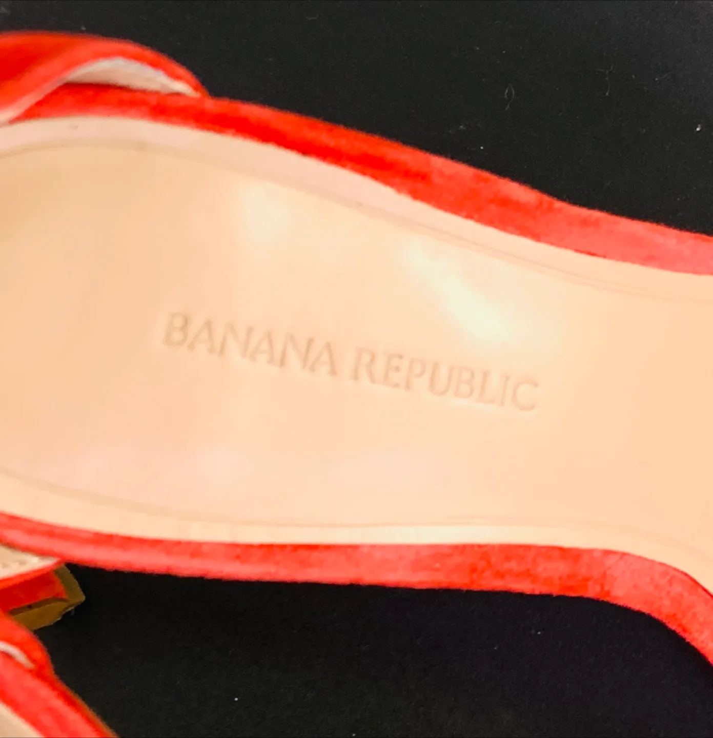 Gorgeous Genuine Suede Heels. Deep blood orange colour size 9.5. image indicator(3)
