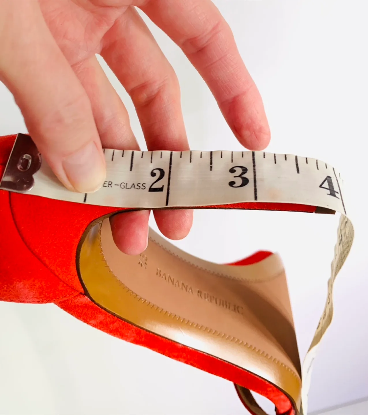 Gorgeous Genuine Suede Heels. Deep blood orange colour size 9.5. image indicator(5)