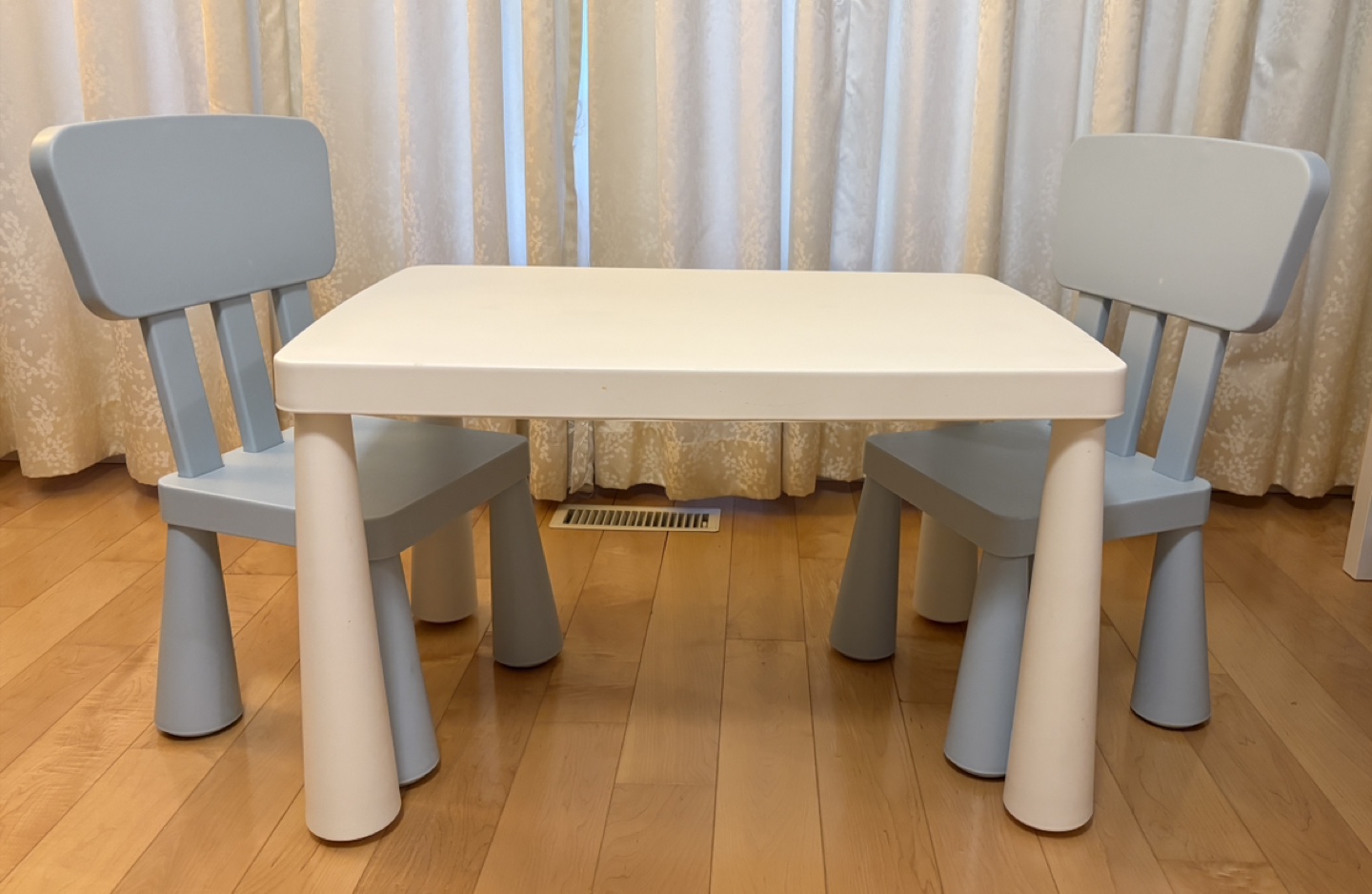 Ikea Mammut Kids Table and Two Chairs Set