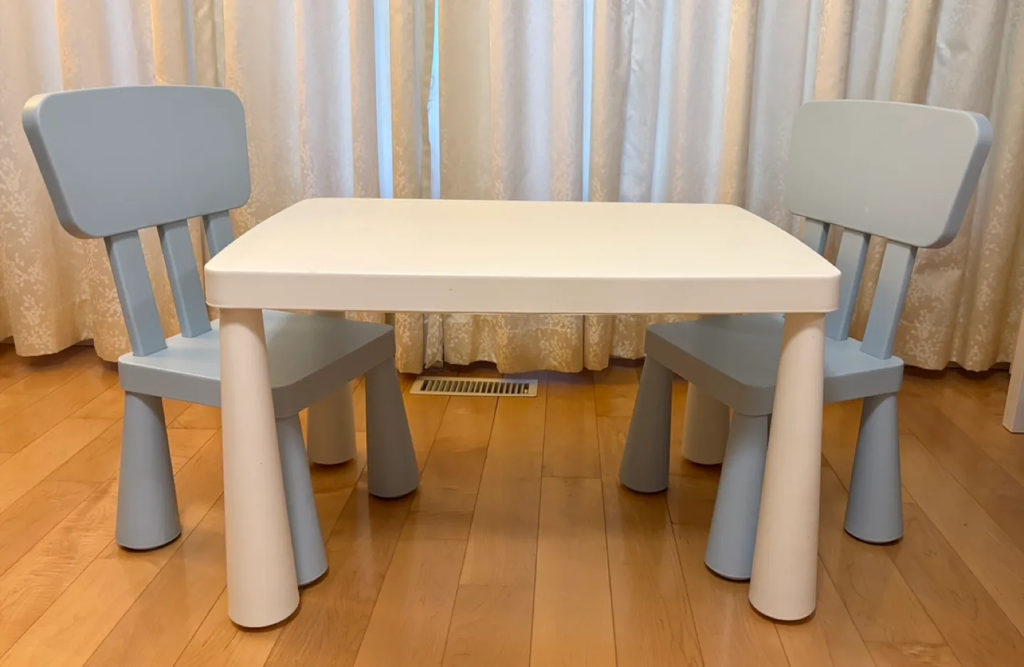 Ikea Mammut Kids Table and Two Chairs Set thumbnail