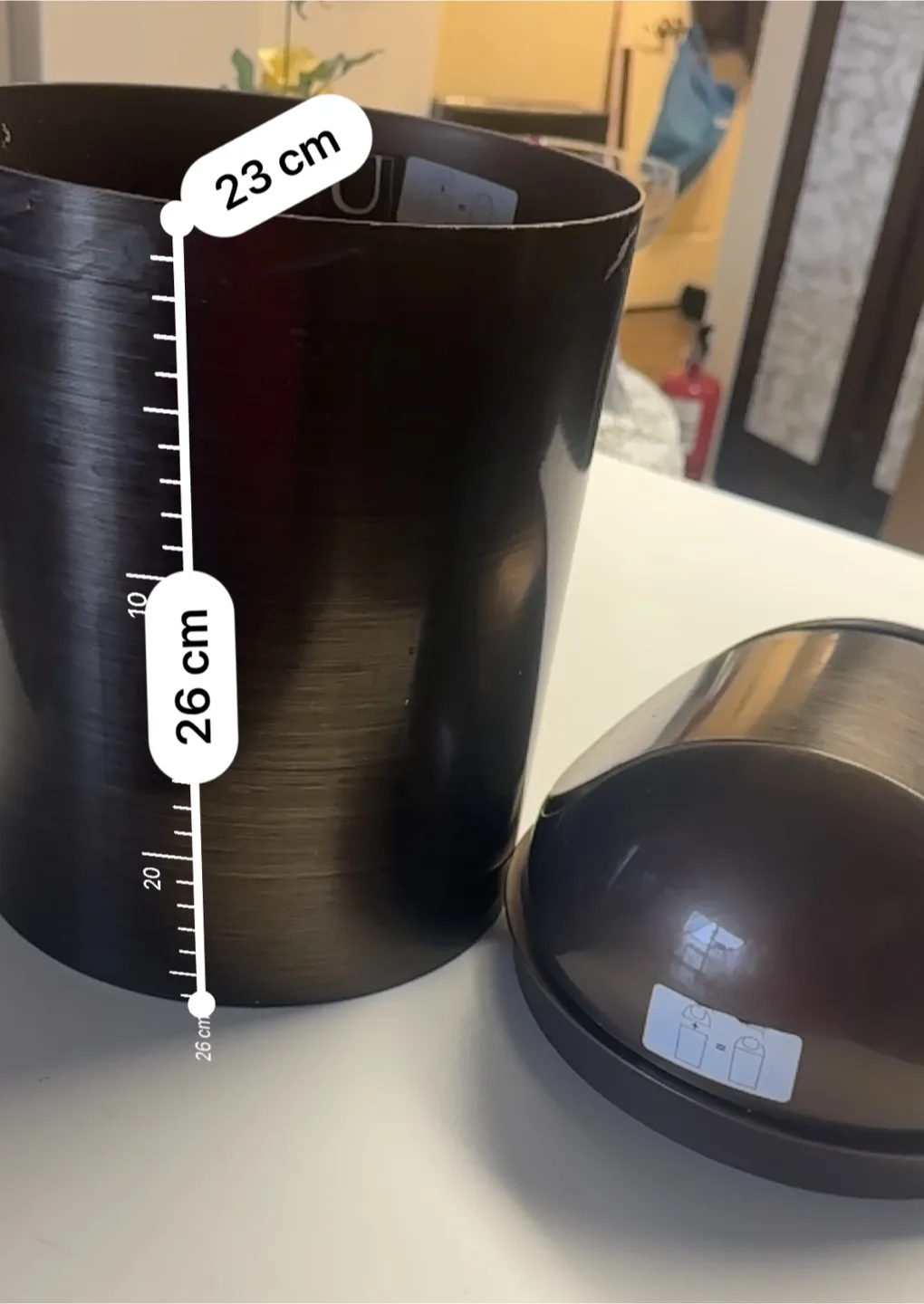 🥕😎New Fashion Dark Bronze Wastebasket Bin image indicator(3)