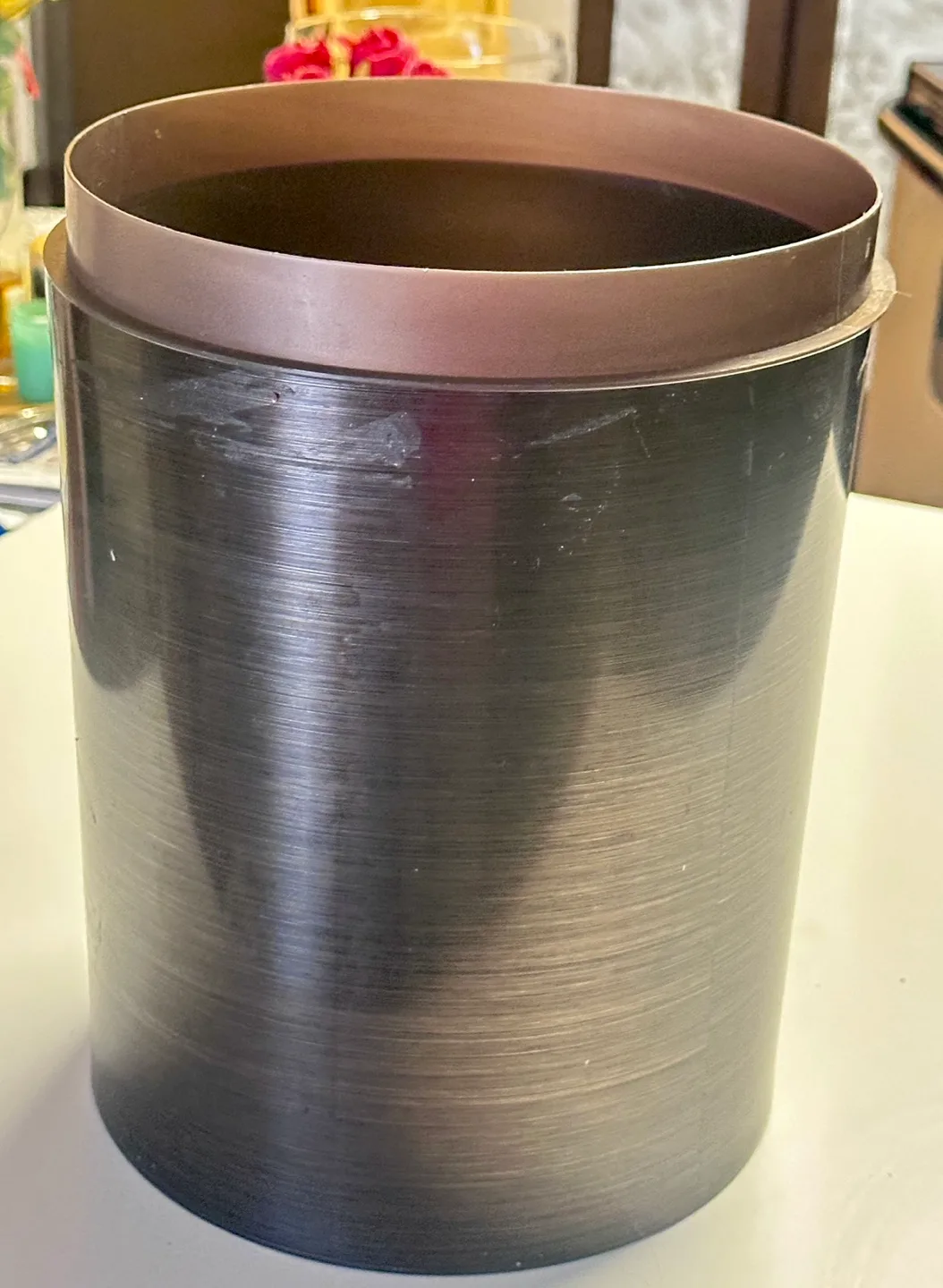 🥕😎New Fashion Dark Bronze Wastebasket Bin image indicator(2)