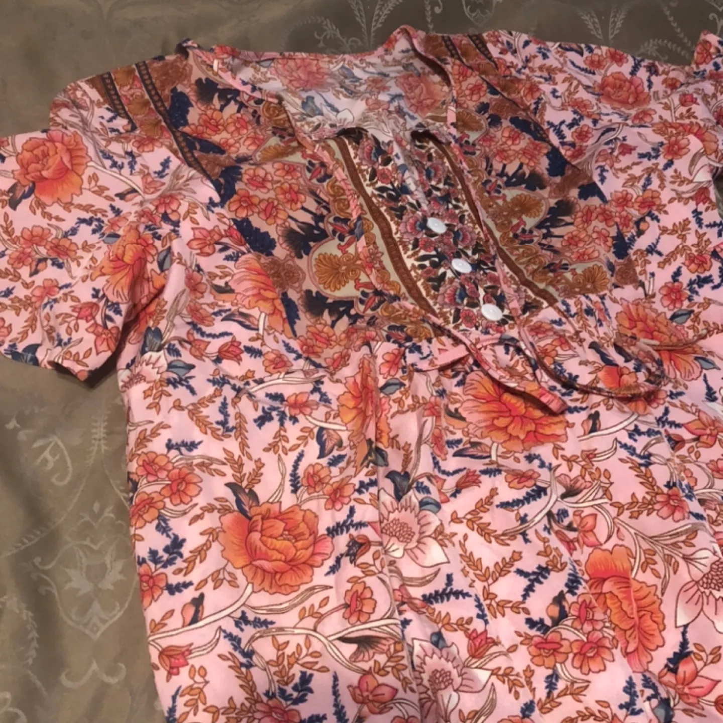 Pink floral boho dress 🏒 image indicator(2)