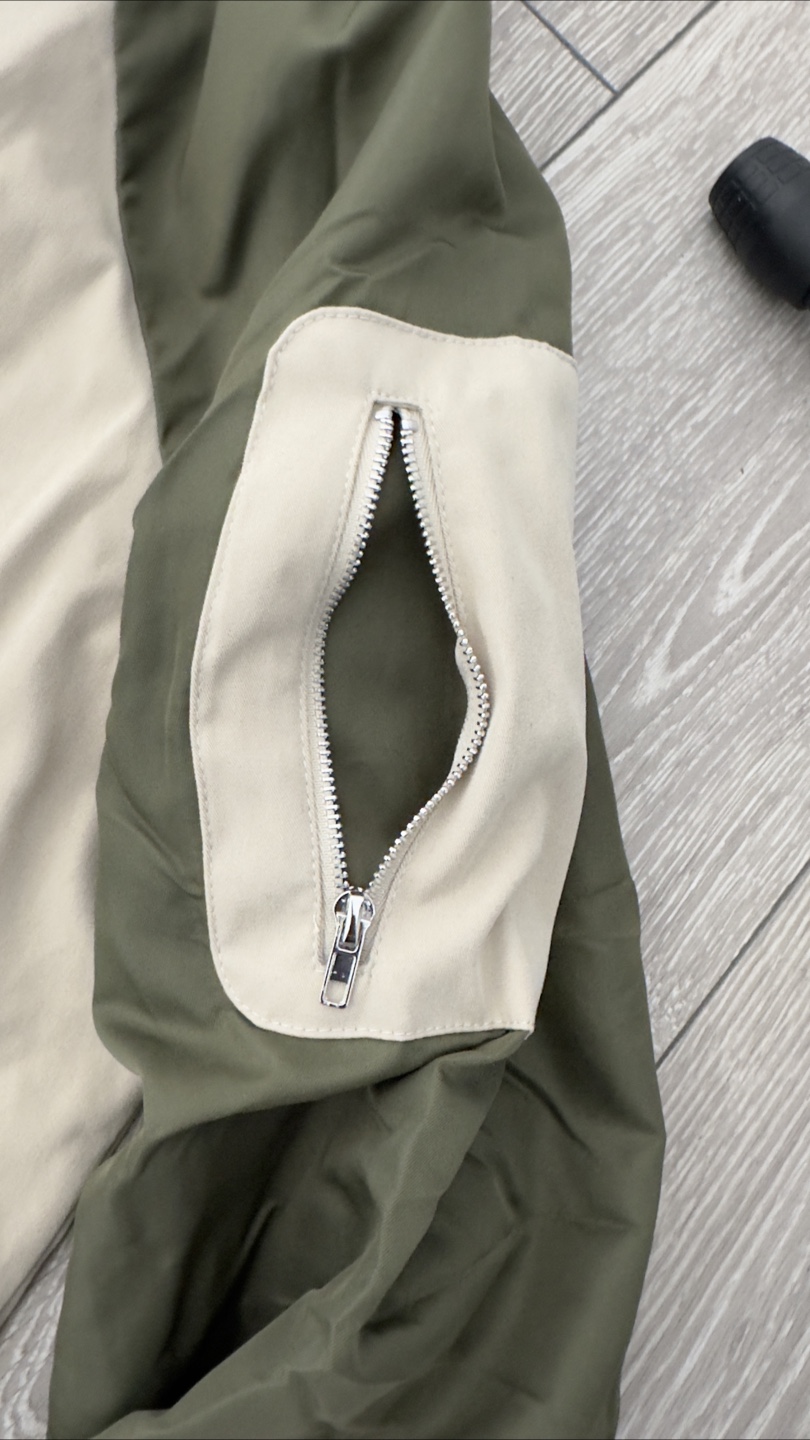 Fashion Nova Size XL Beige and Olive Green Trench Coat - photo 4