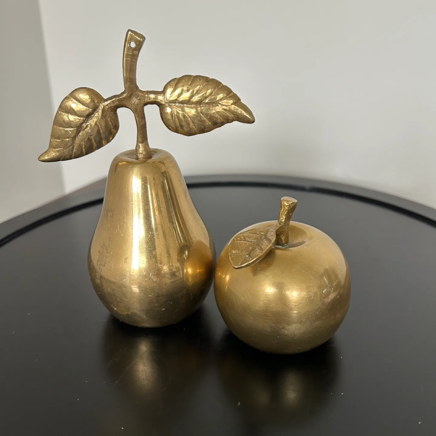 🏒 Vintage Brass Set of 2 Fruit Bells thumbnail