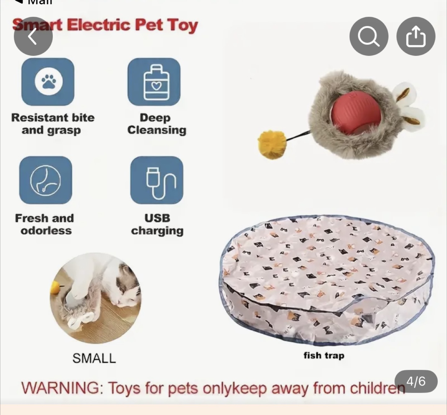 Cat Smart Electric Pet Toy with Play Mat - photo 3