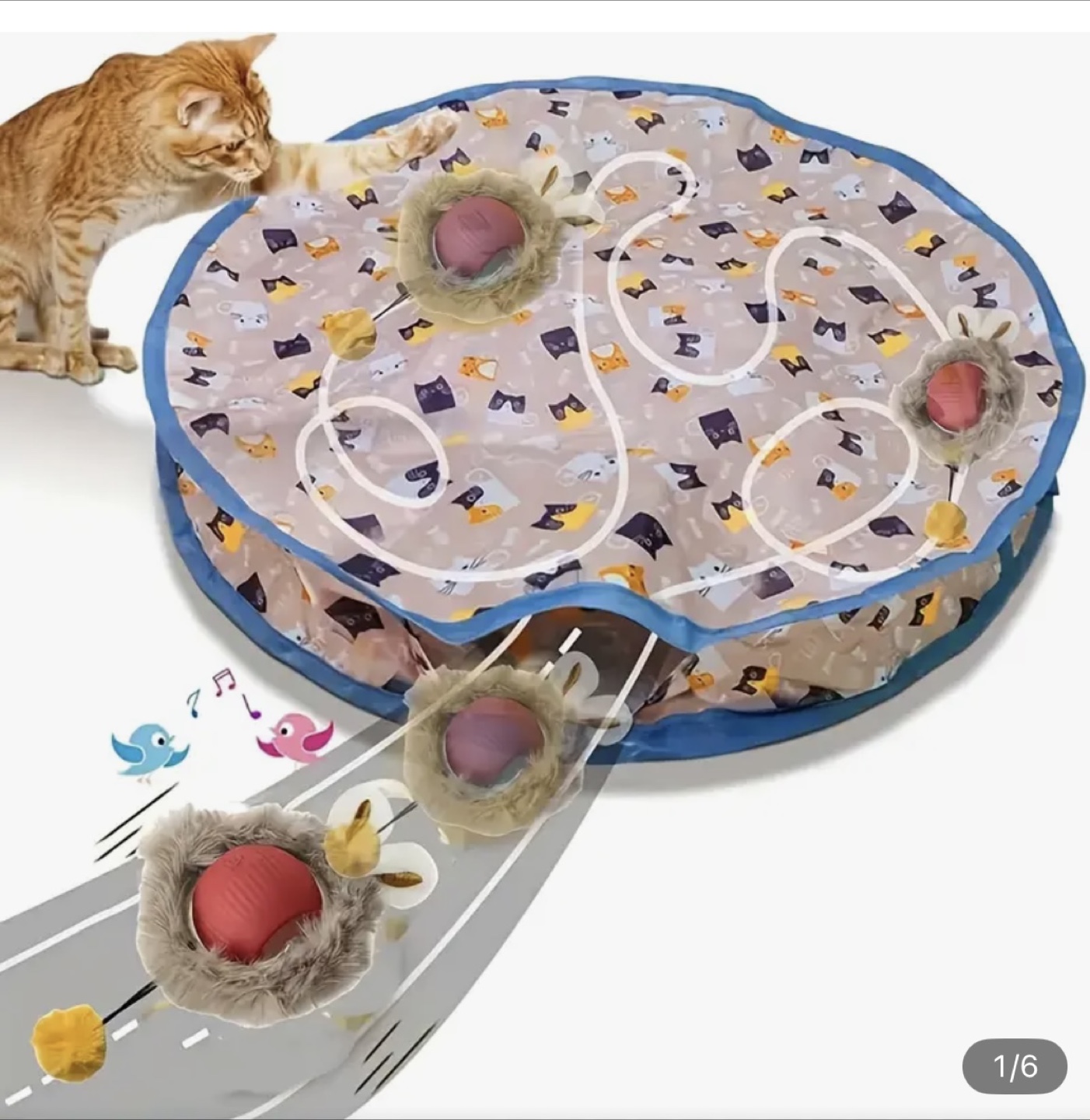 Cat Smart Electric Pet Toy with Play Mat