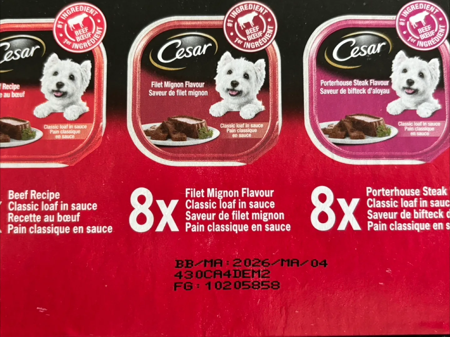 11 x 100g Cesar Dog Food Trays - Variety Pack image indicator(2)