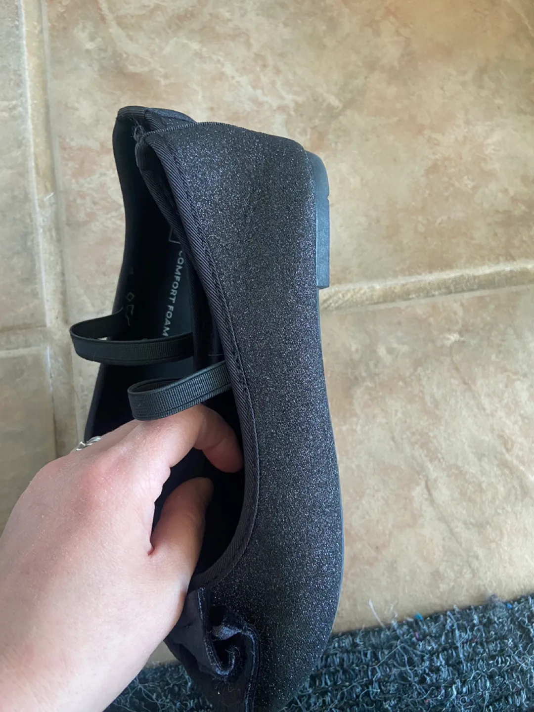 Girls' Black Glitter Mary Janes Size 13 image indicator(2)