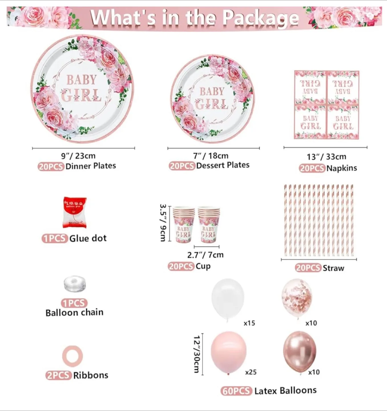 Baby Girl Shower Decorations image indicator(2)