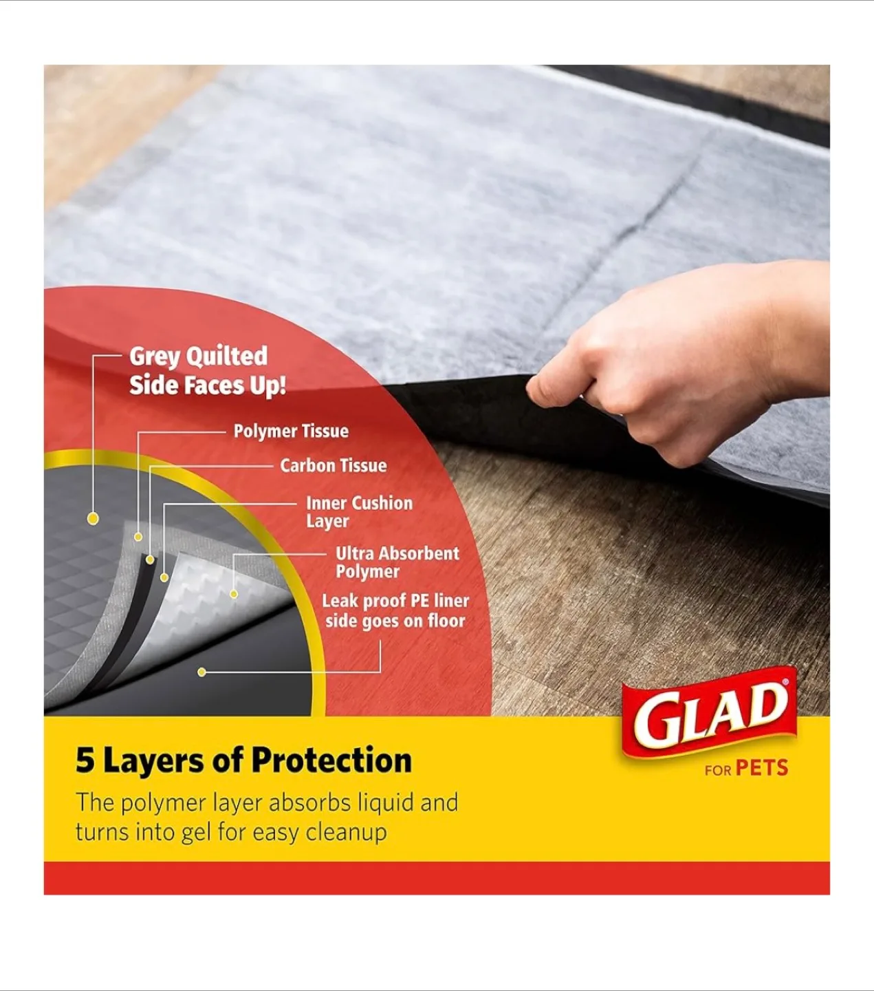 Glad For Pets Activated Carbon Training Pads (85) image indicator(8)