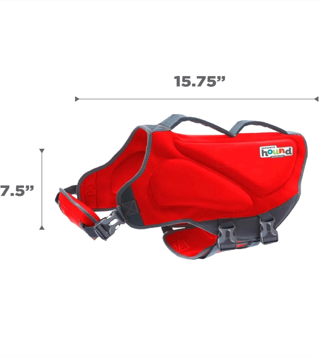 Outward Hound Dawson Dog Life Jacket - Red - Size large image indicator(7)