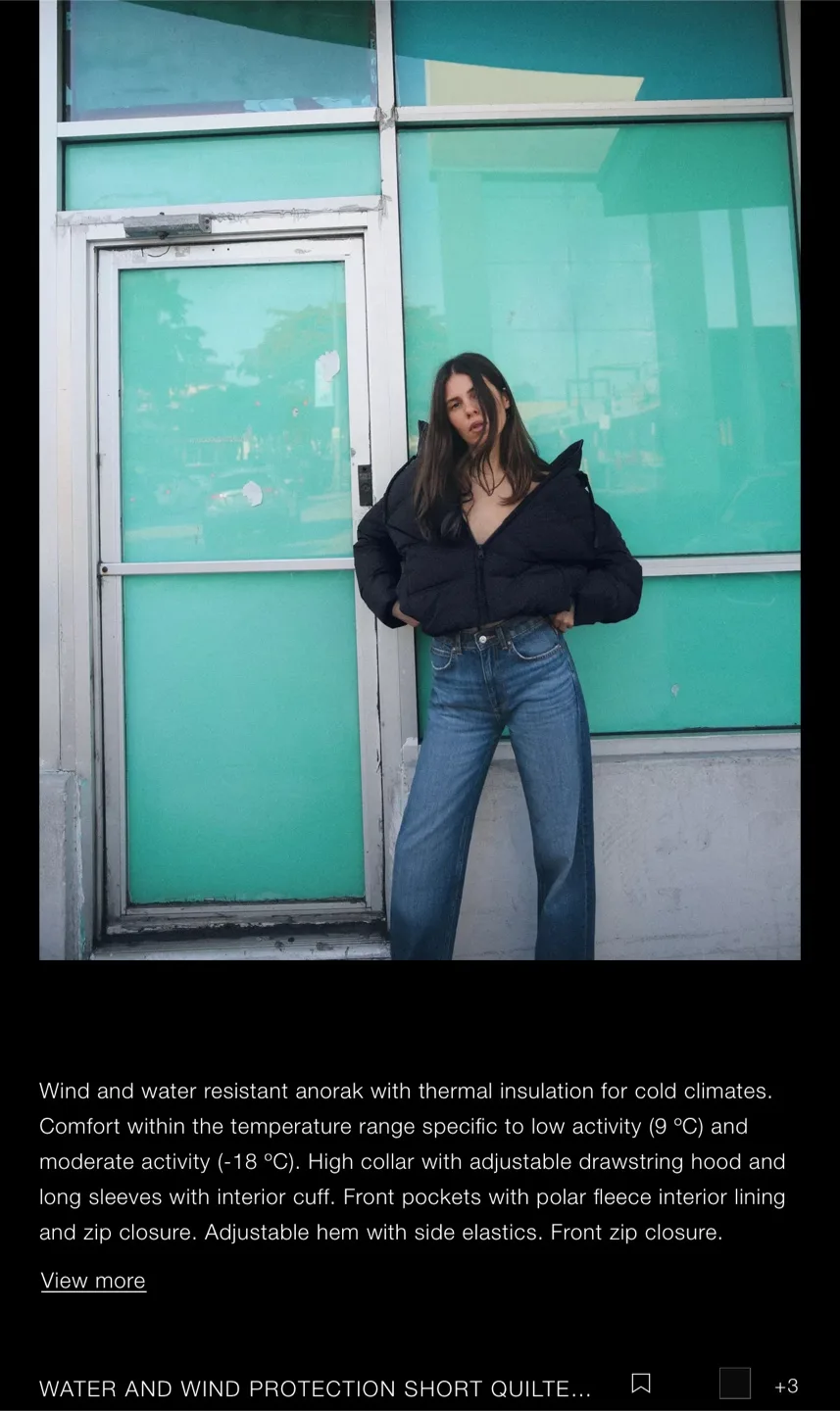 Zara Black Puffer Jacket image indicator(5)