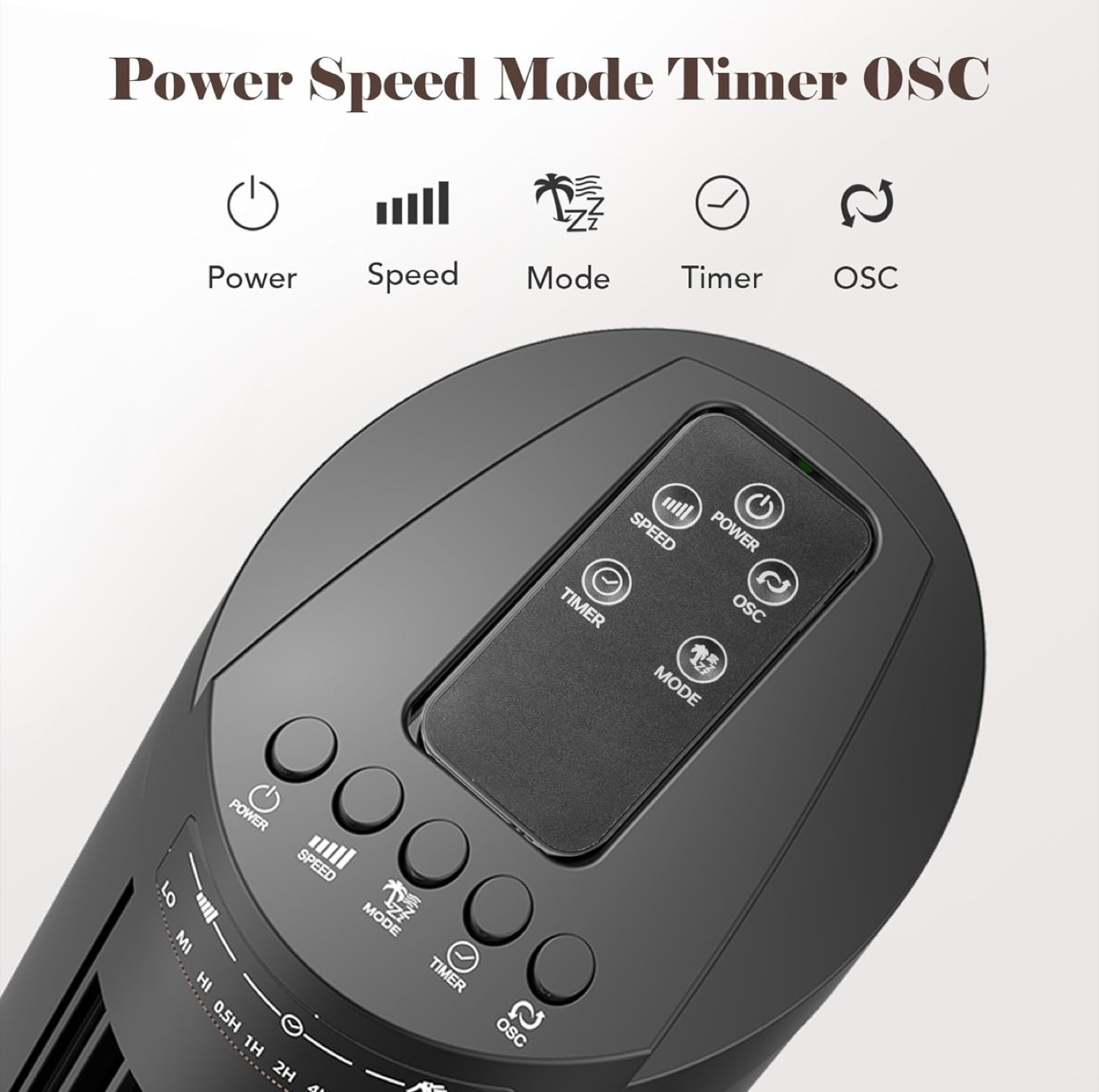 Summer is here!! Black Oscillating Tower Fan with Remote - photo 2