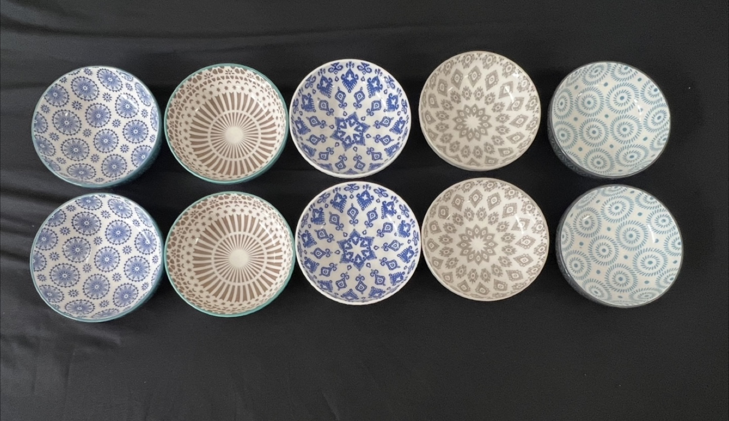 Set of 10 Creamic Bowls - photo 2