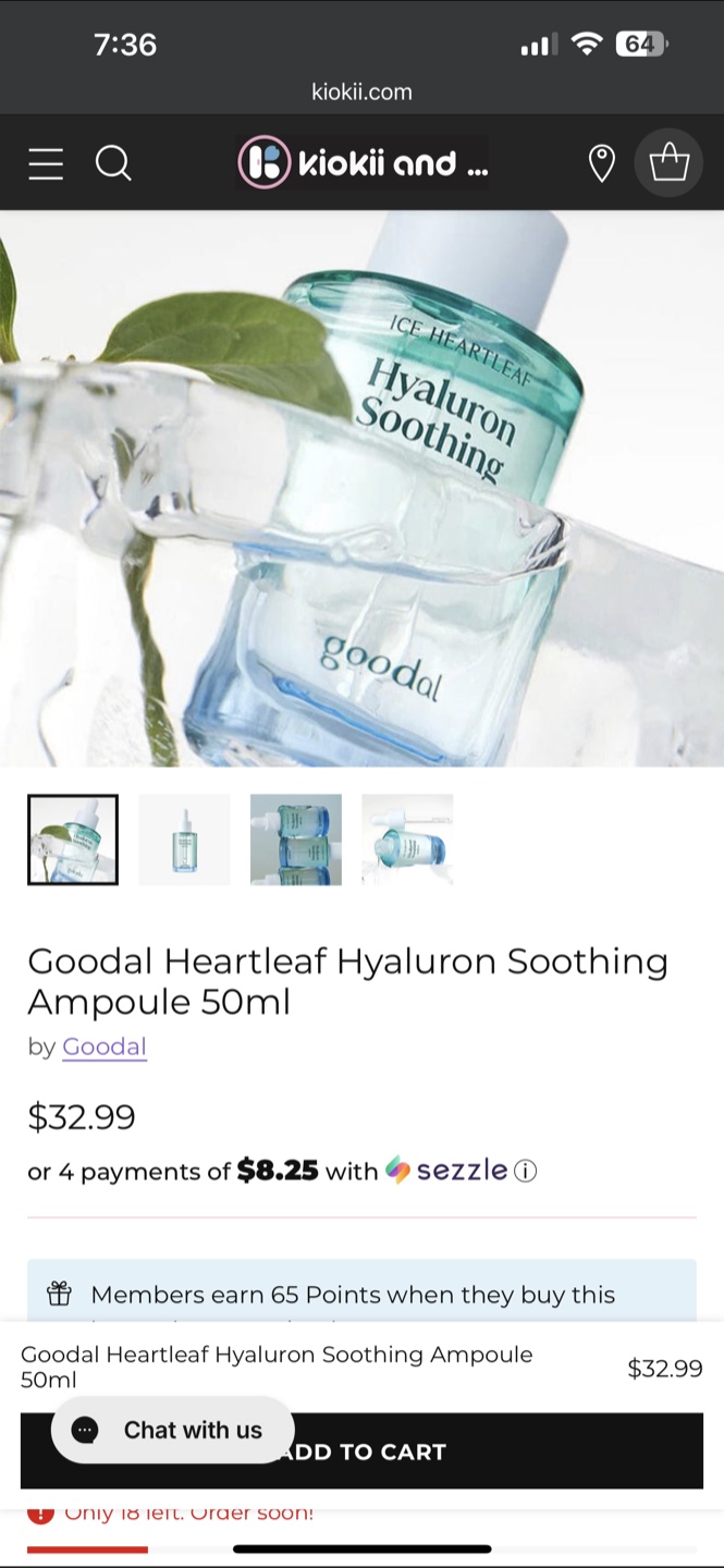 Goodal Heartleaf Hyaluron Soothing Ampoule Serum Korean Skincare - photo 2