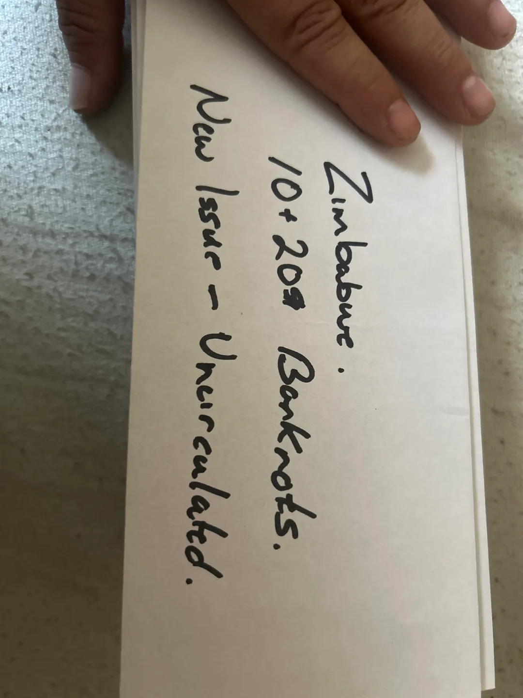 Zimbabwe Uncirculated Banknotes - $10 & $20