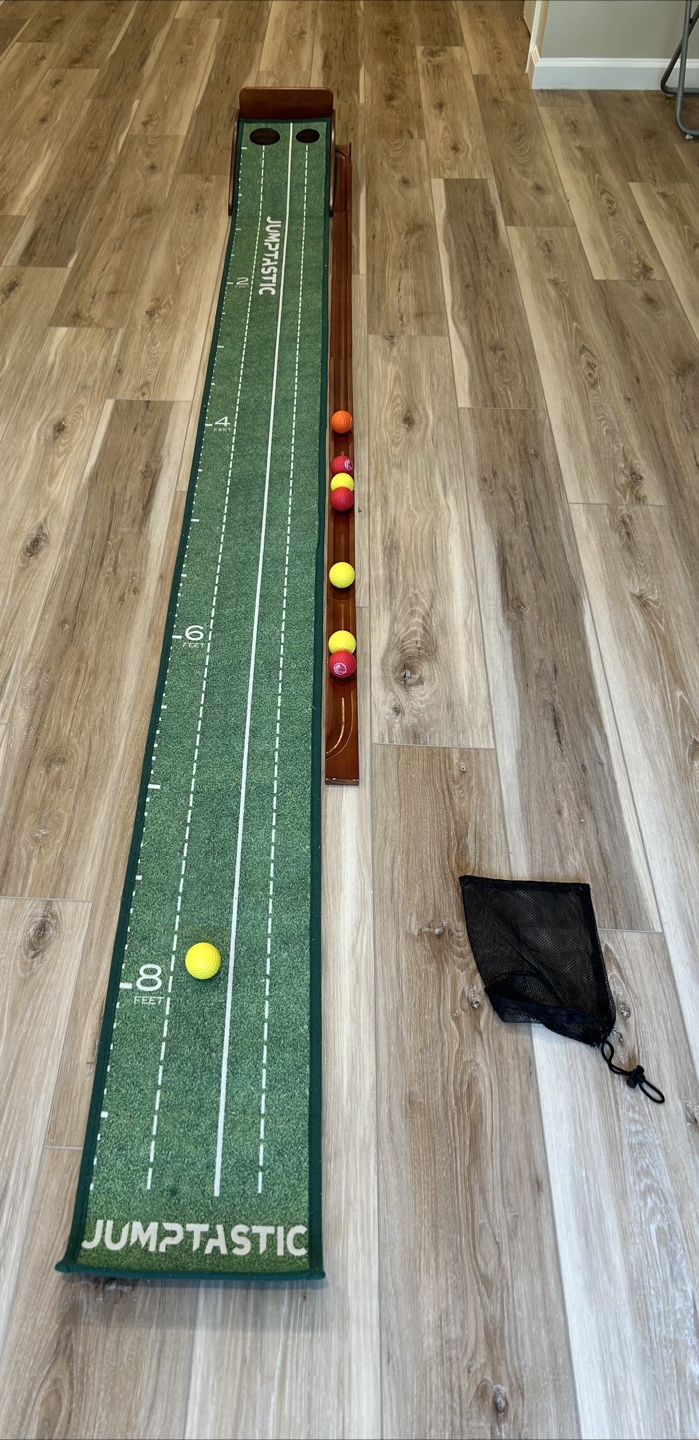 JumpTastic 2-Hole Putting Green Golf Training Mat - photo 4
