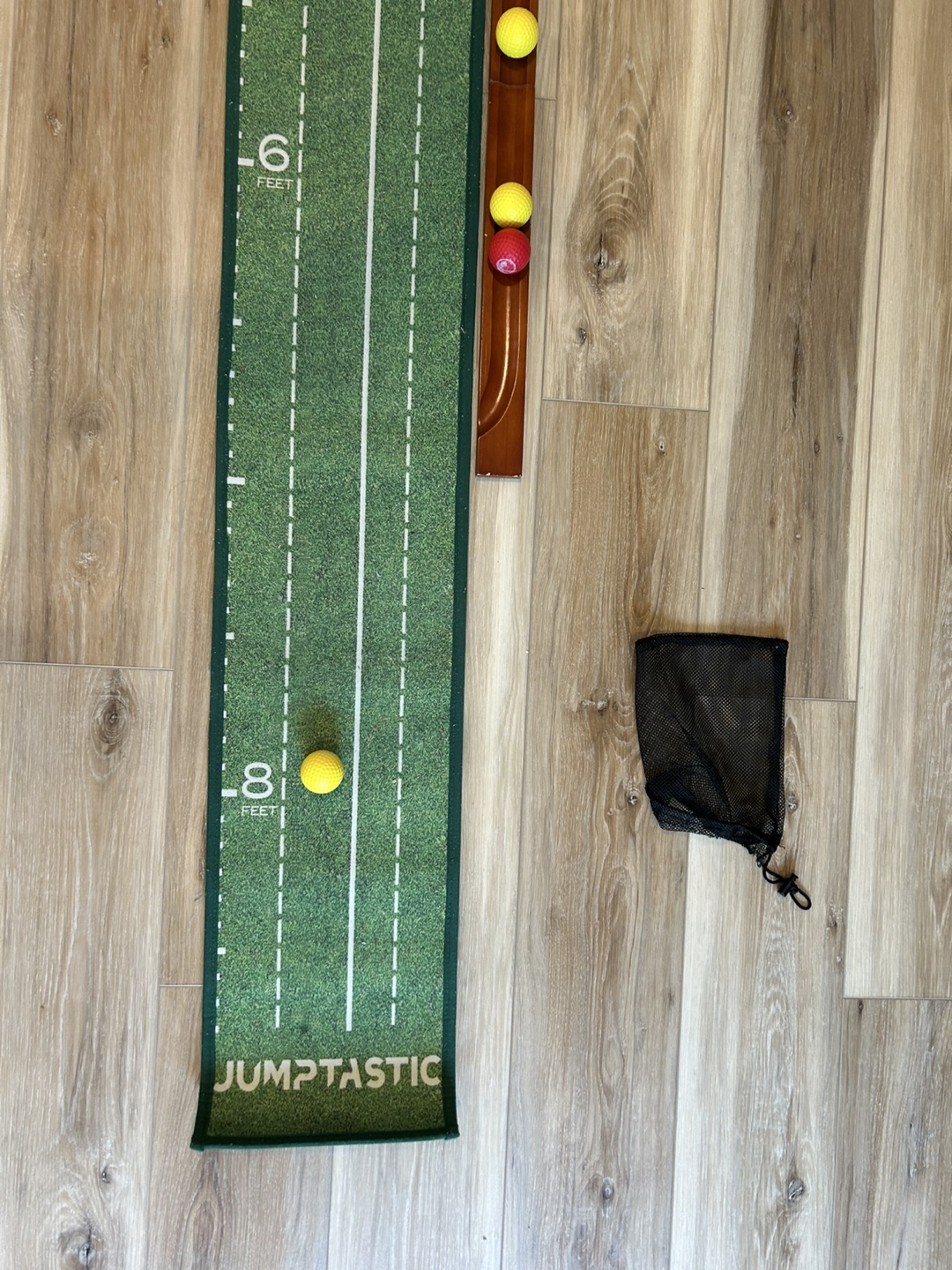 JumpTastic 2-Hole Putting Green Golf Training Mat - photo 5