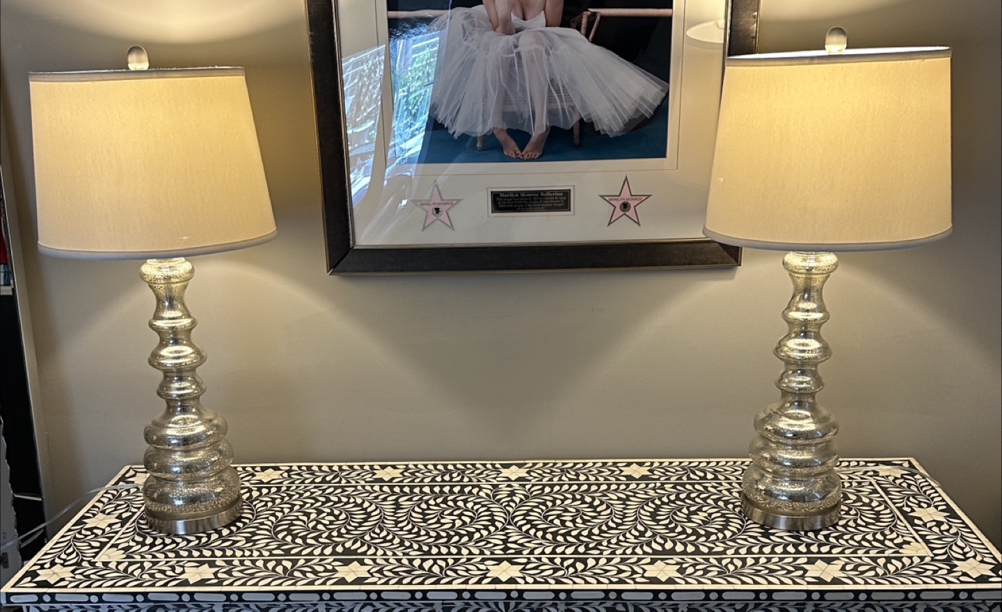 Pair of Silver Mercury Glass Table Lamps