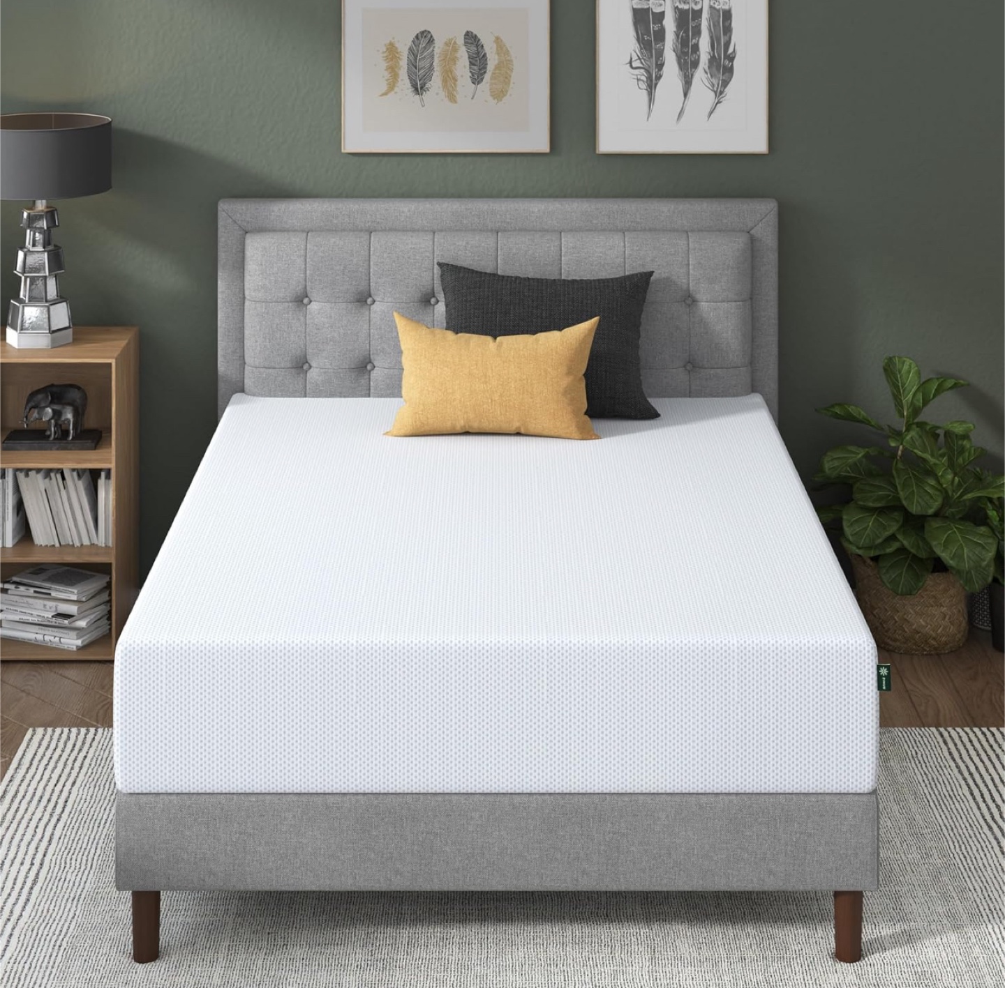 New Zinus 12-inch Green tea Cooling Gel Foam Mattress. - photo 2