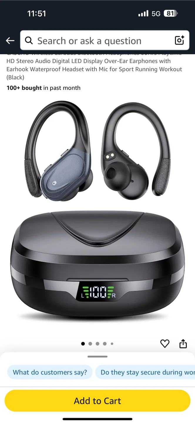 Wireless Earbuds with Charging Case - 60H Playtime image indicator(2)