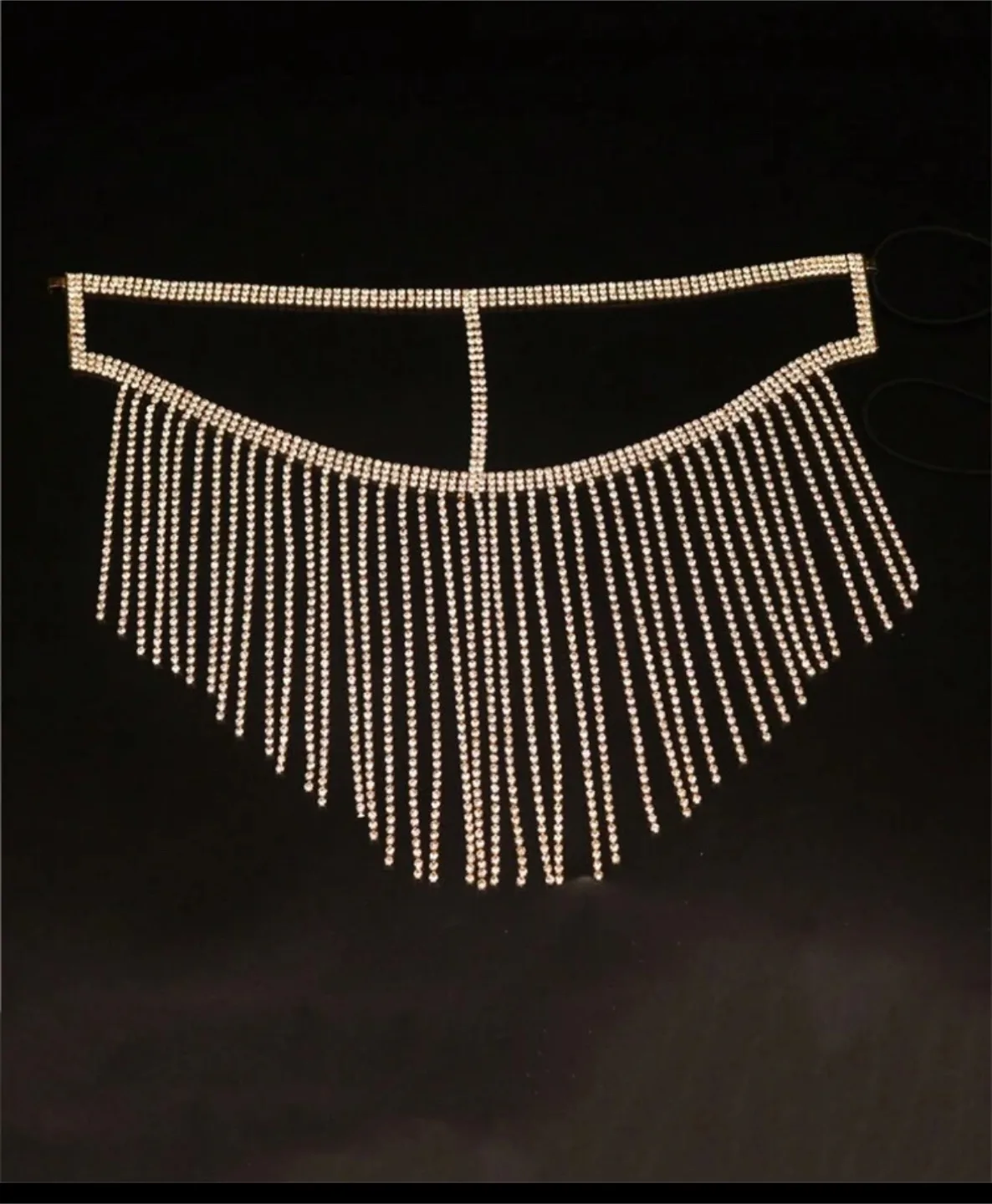 Belly Dance Costume Set: Rhinestone Face Mask & Coin Belt image indicator(2)