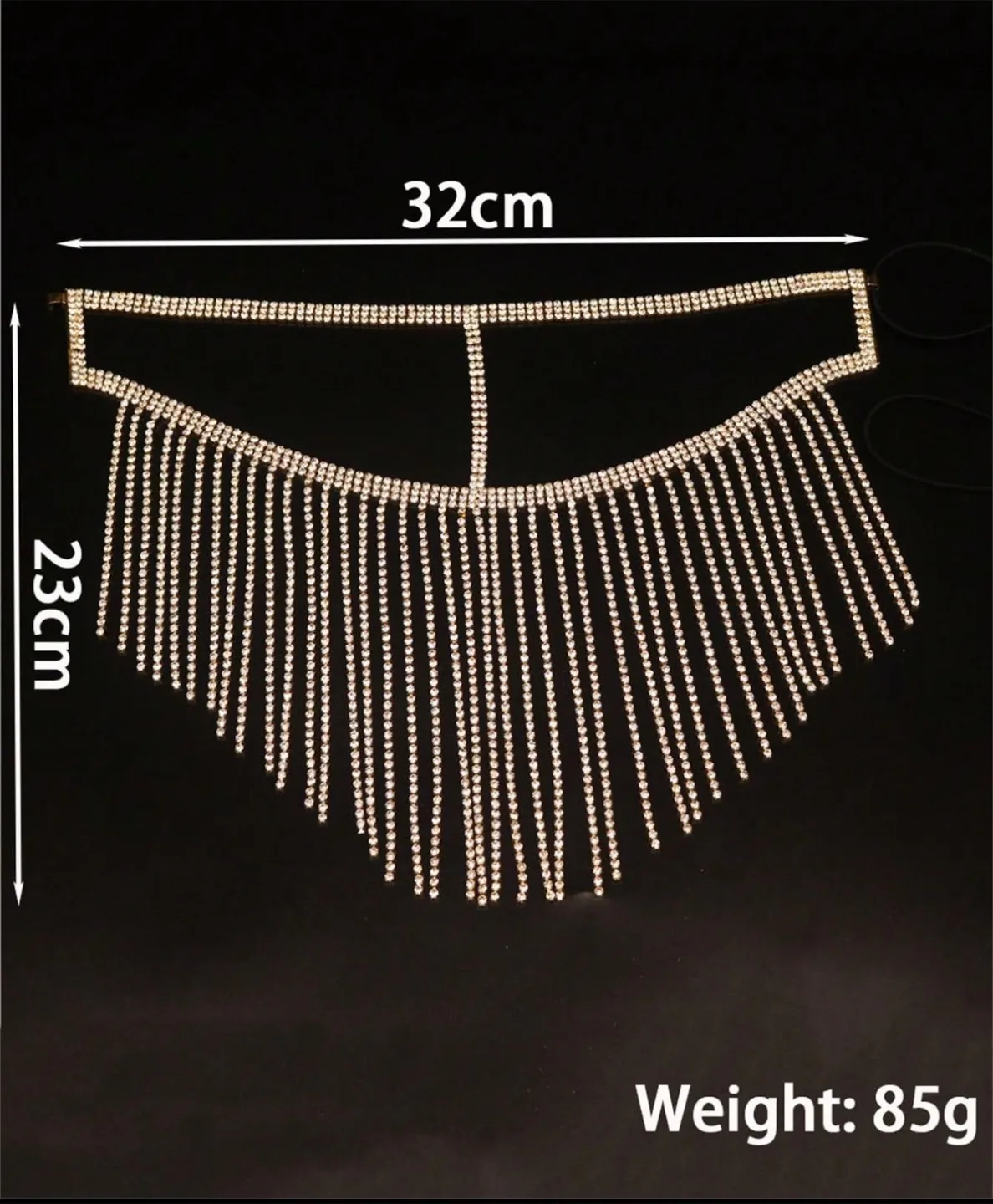 Belly Dance Costume Set: Rhinestone Face Mask & Coin Belt image indicator(3)