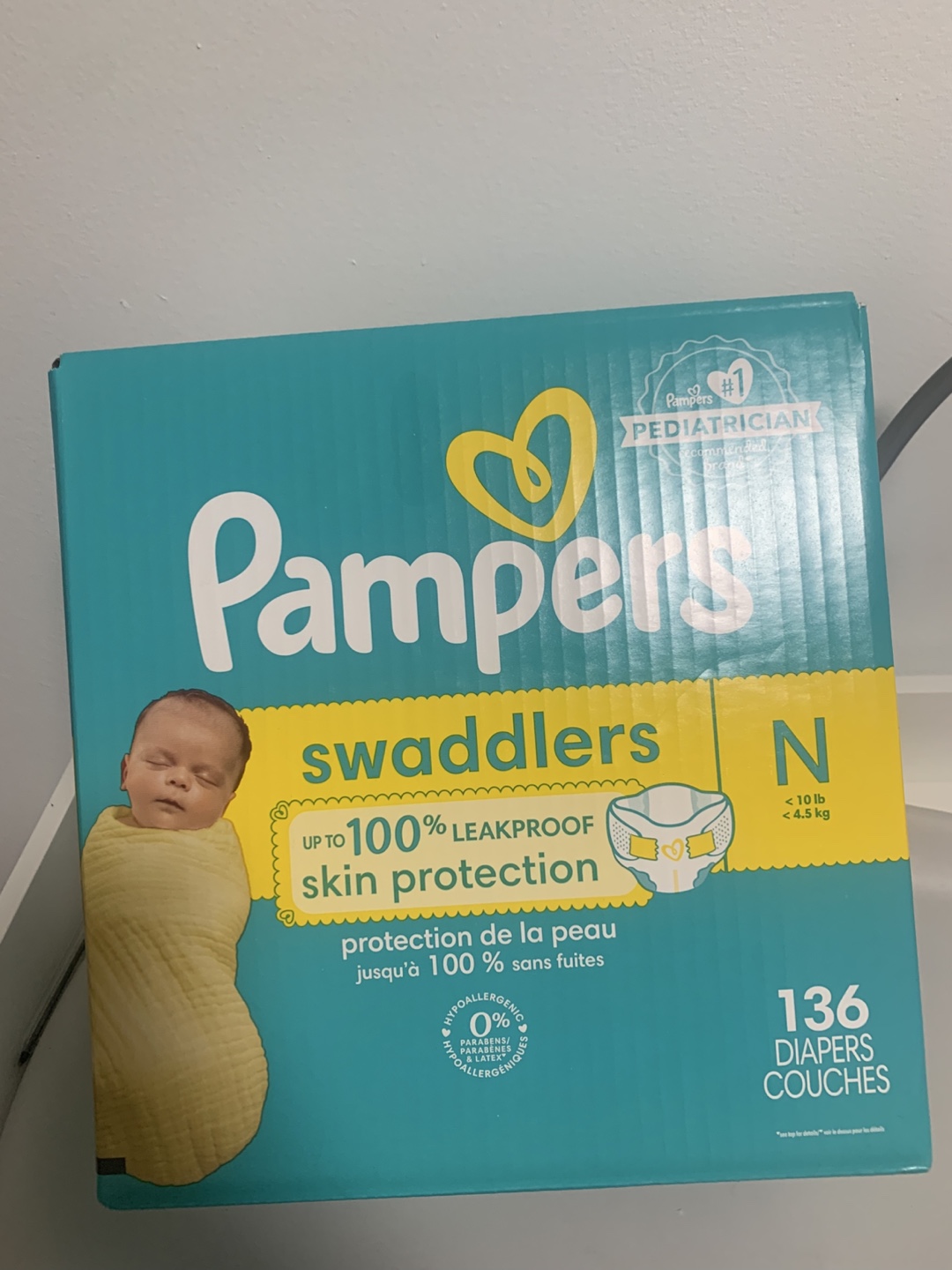 Pampers Swaddlers Size N Diapers - 136 Count - photo 2