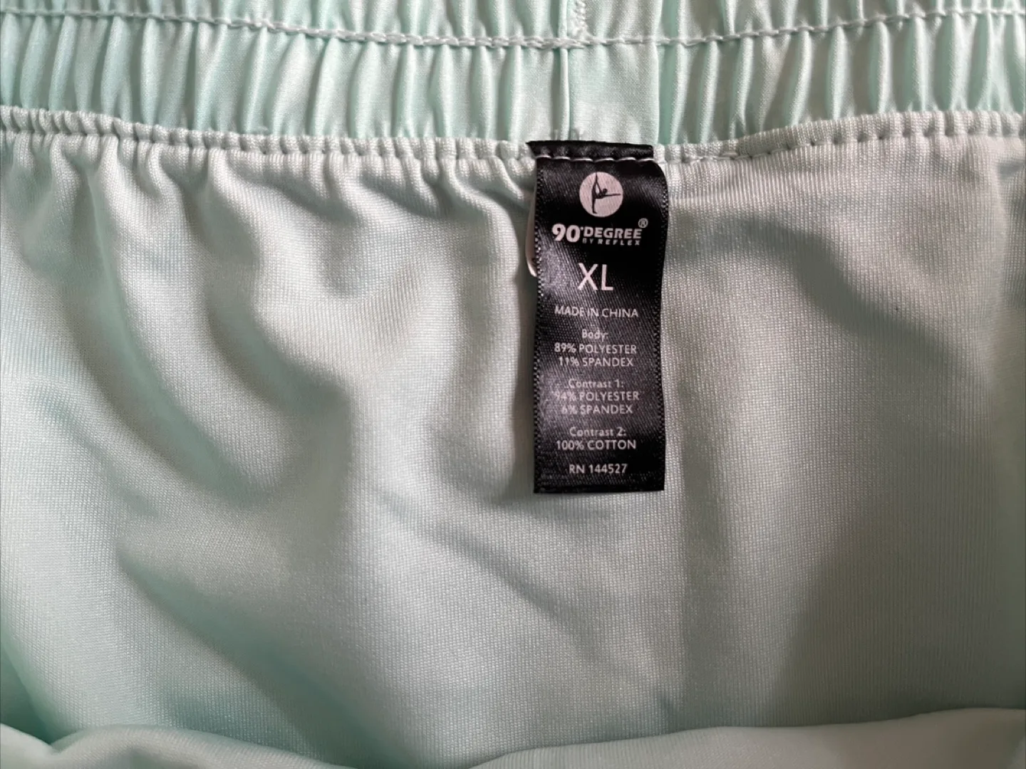 90 Degree By Reflex Women's Size XL Light Green Athletic Shorts image indicator(2)