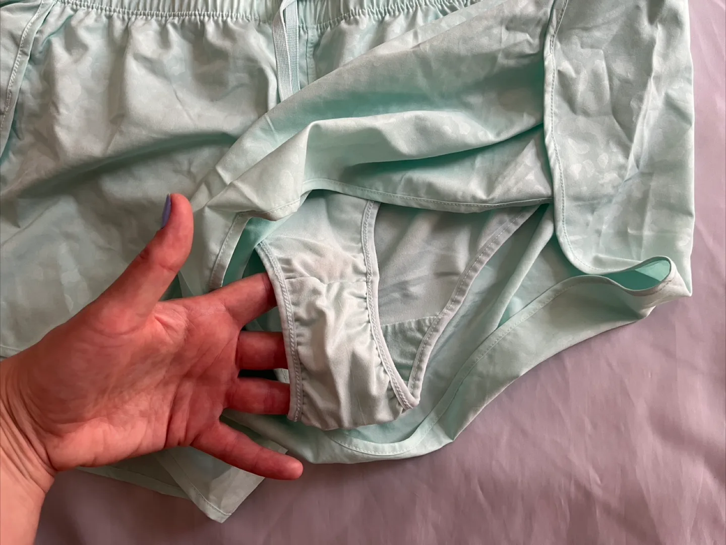 90 Degree By Reflex Women's Size XL Light Green Athletic Shorts image indicator(3)