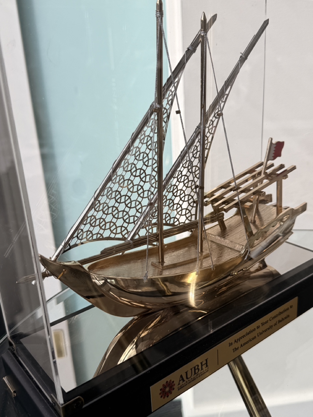 Collectible Dhow Model in Acrylic Case