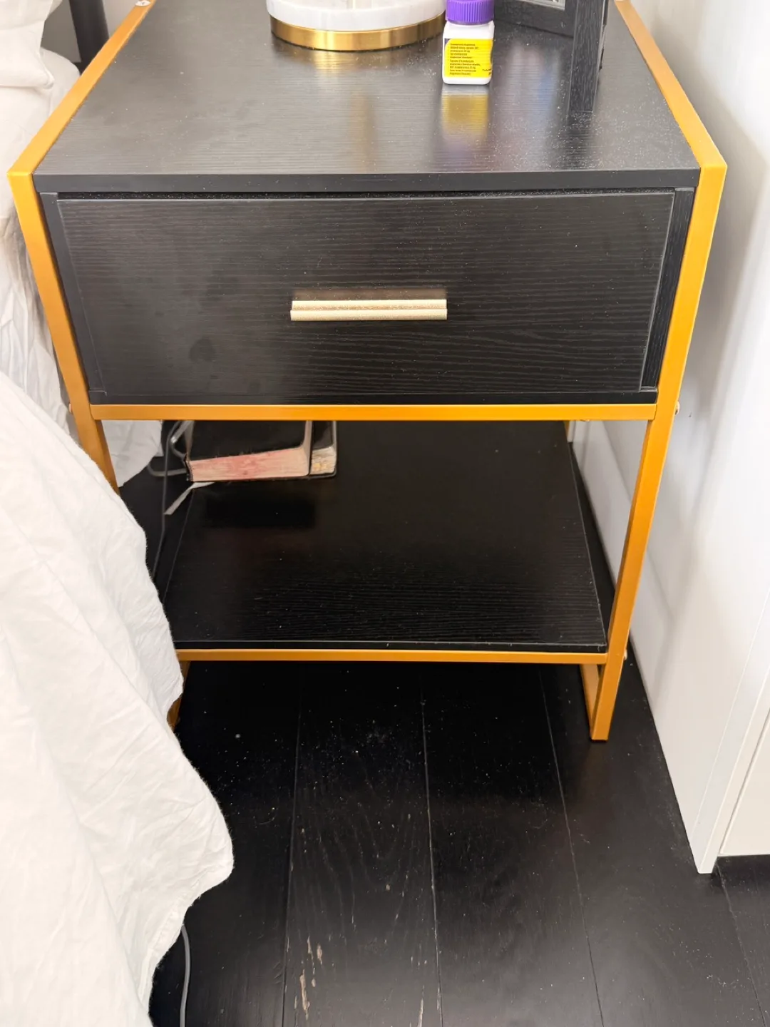 2 Black and Gold Nightstand thumbnail
