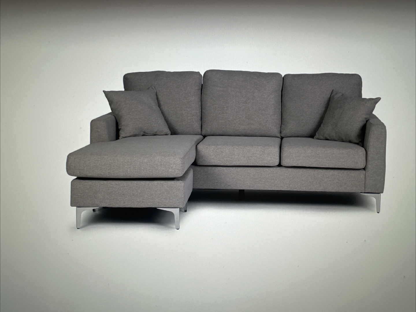 Grey Sectional Sofa with Chaise Lounge