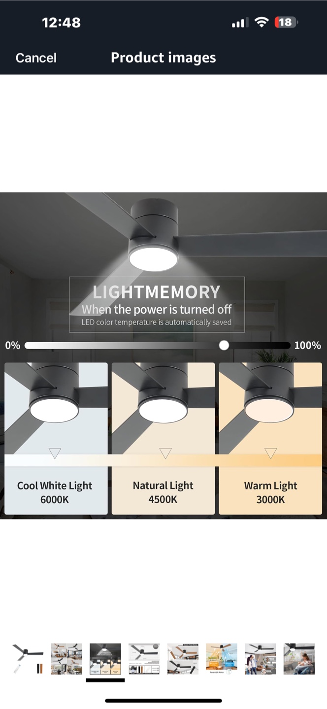 52-inch Modern Ceiling Fan with LED Light and Remote - photo 2