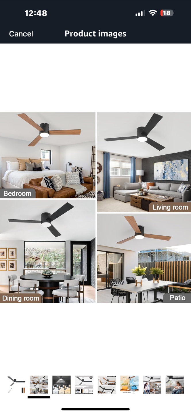 52-inch Modern Ceiling Fan with LED Light and Remote - photo 4
