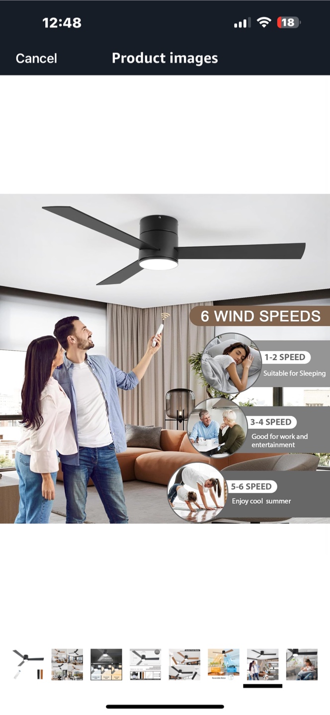 52-inch Modern Ceiling Fan with LED Light and Remote - photo 3