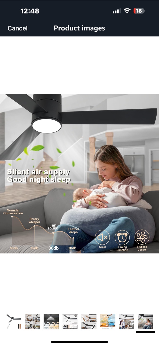 52-inch Modern Ceiling Fan with LED Light and Remote - photo 5