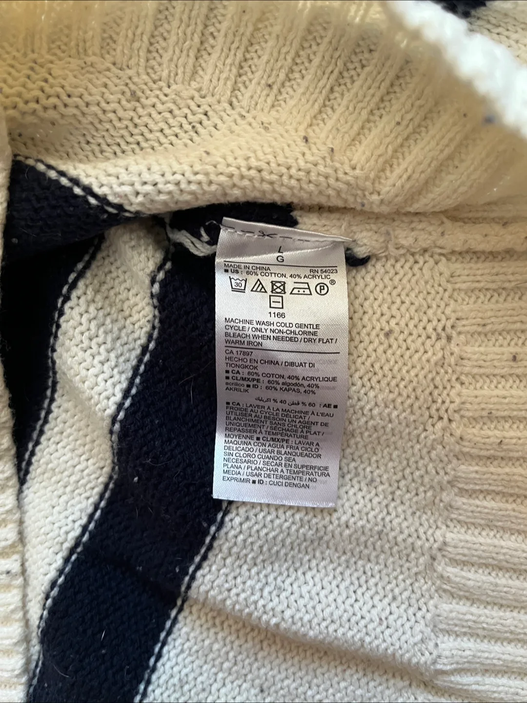 Old Navy Striped Sweater - Size Large image indicator(4)