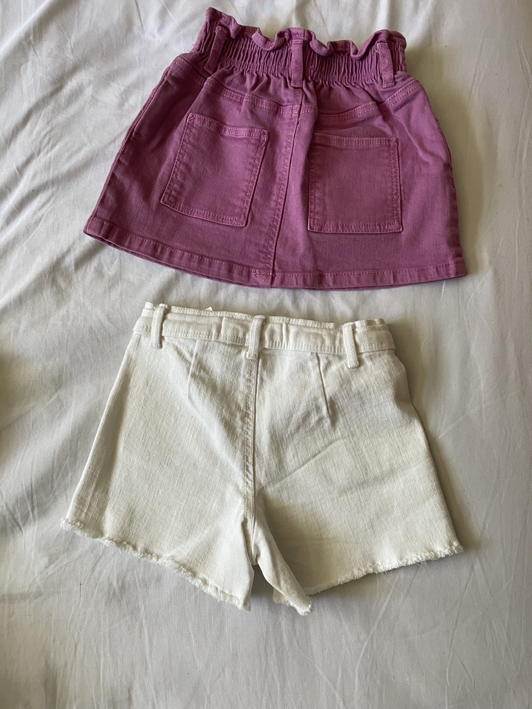 Zara Girls Denim White denim Shorts & Purple denim Skirt - photo 2