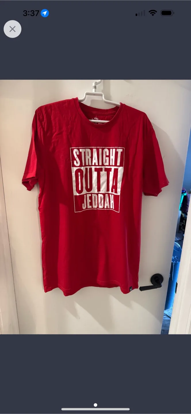 Red T-Shirt - Straight Outta Jeddah thumbnail
