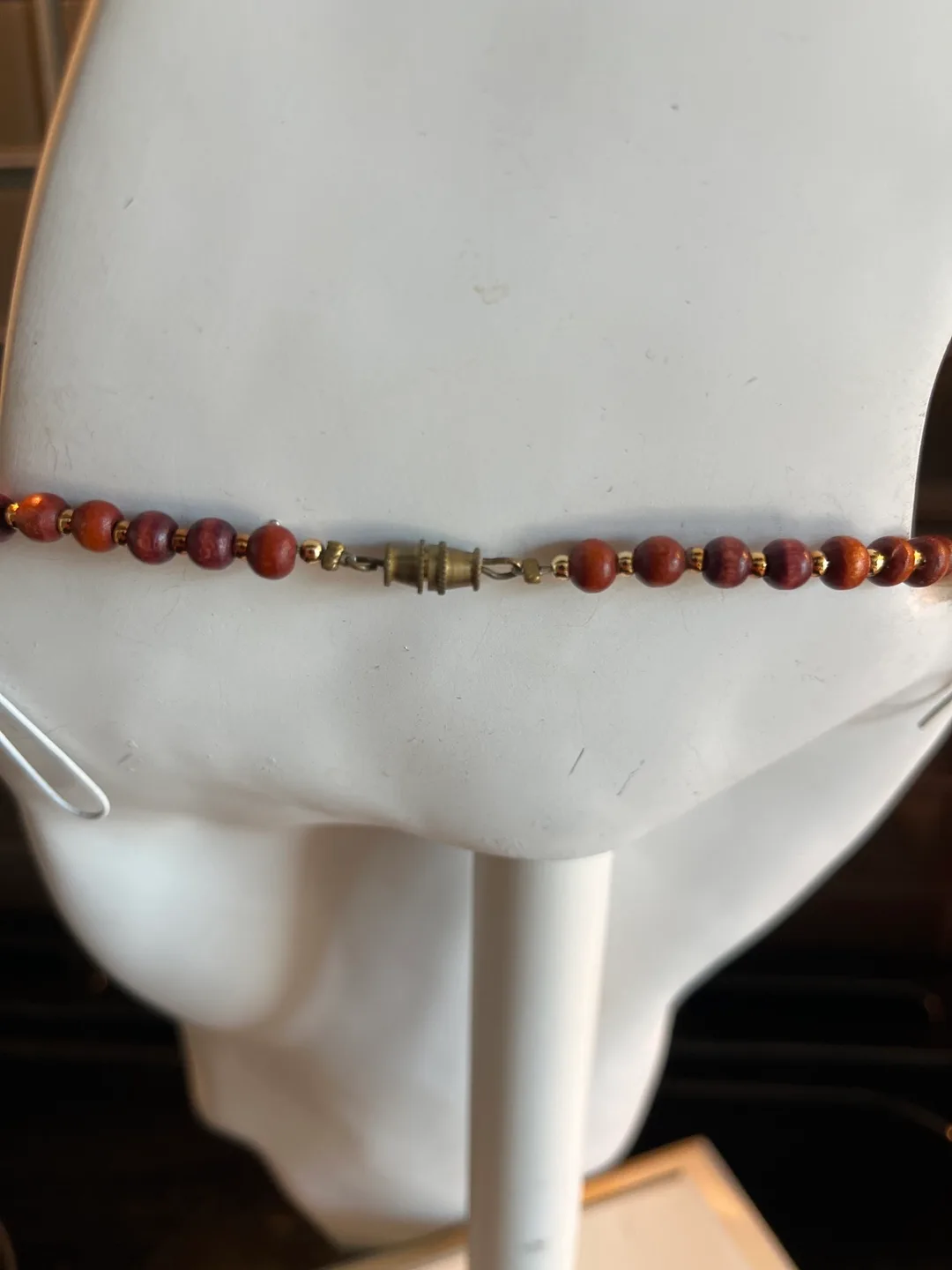 Red Horn & Chunky Sea Urchin Natural Necklace and earrings image indicator(3)